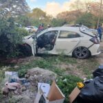 Una cámara captó el accidente en El Paraíso donde murió Yahaira Maoli Sierra Andrade, de 20 años. El vehículo se estrelló contra una rastra estacionada.