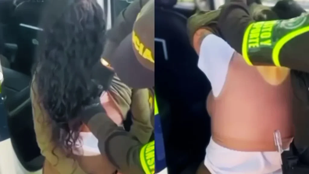 Vídeo: Detienen a mujer que viajaba en bus con drogas ocultas en implantes mamarios